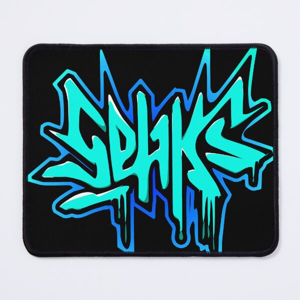 Item preview, sehks blue explosion graffiti designed and sold by manuvila.