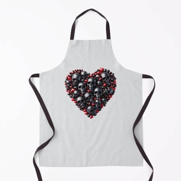 Item preview, Ebony color Skulls, Hearts, Pale Background, Big pattern designed and sold by GaborSkeleton.