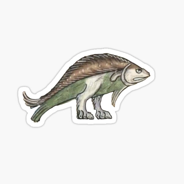 Item preview, Medieval Hybrid Creature Art – Quirky Fish Animal Design designed and sold by AndenSol.