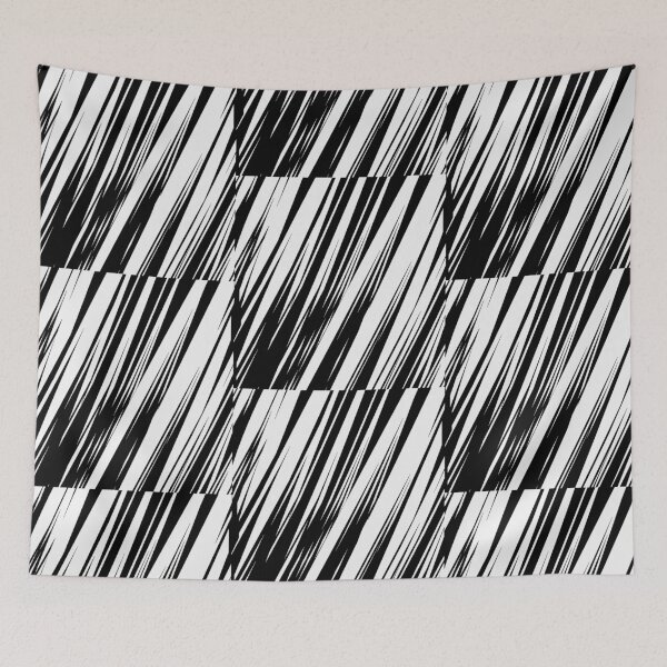 Item preview, Diagonal striped pattern in black and white designed and sold by AnnabellaRh.