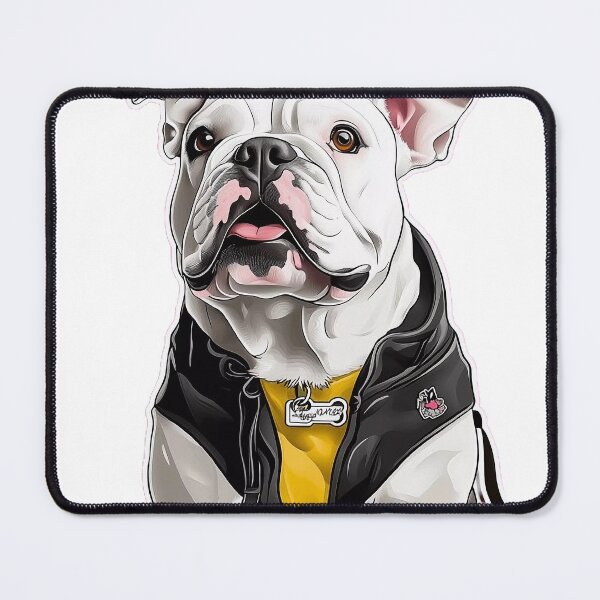 Item preview, French Bulldog in a Yellow T-shirt and Black-and-White Jacket. designed and sold by MirraStore.