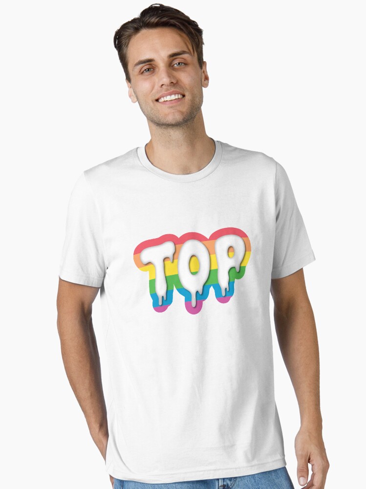 Thumbnail 2 of 7, Essential T-Shirt, Rainbow Top designed and sold by GayCum.