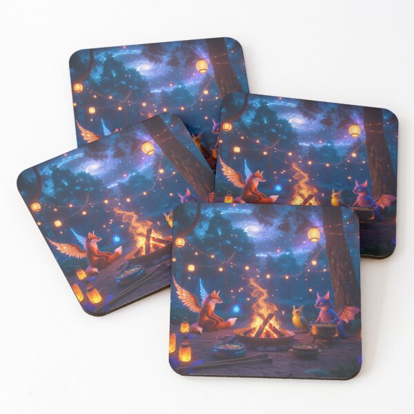 Item preview, Magical Creatures Camping Bonfire Adventure Scene designed and sold by Dream Output .