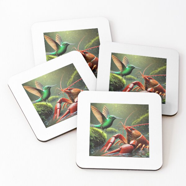 Item preview, Crayfish and Humminbird Having a Chat designed and sold by BreezyCove.