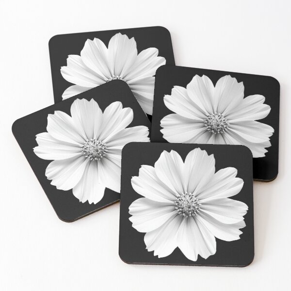 Item preview, Flor silvestre de aciano blanco y negro v4 designed and sold by PiranhaEatFashion.