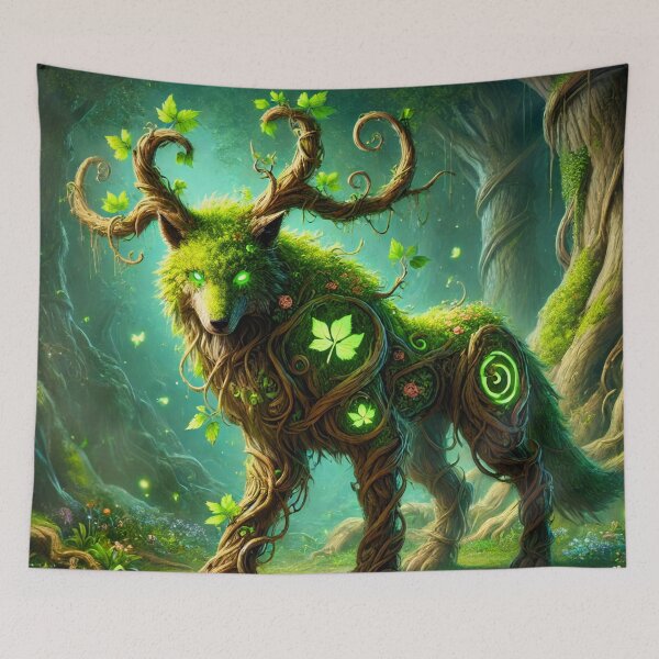 Item preview, Elemental Earth Wolf designed and sold by Pines & Starlight.