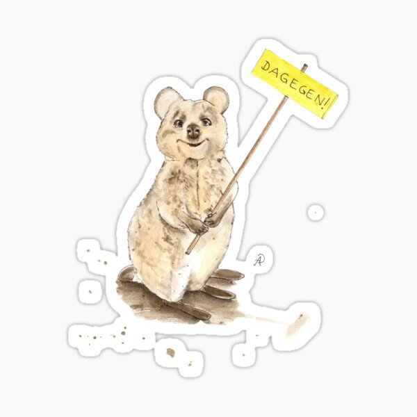 Quokka happiest animal in the world Ulli Stein Fan Art Sticker