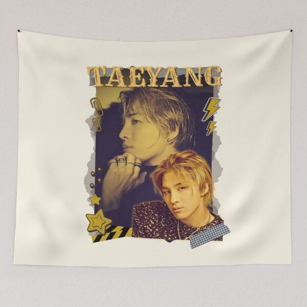 Item preview, Taeyang BIGBANG Retro Y2K Preppy Yellow Scrapbook Collage Design designed and sold by HELL0WBELLO.