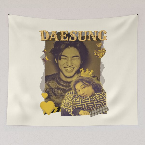 Item preview, Daesung BIGBANG Retro Y2K Preppy Yellow Scrapbook Collage Design designed and sold by HELL0WBELLO.