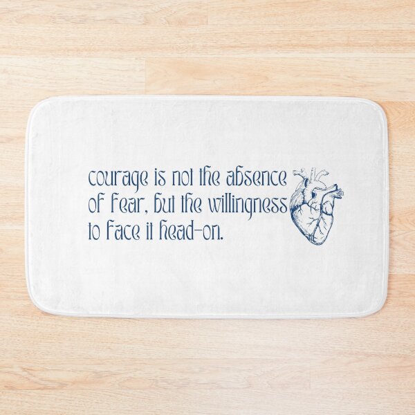 Item preview, "courage is not the absence of fear, but the willingness to face it head-on." -fourth wing, rebecca yarros designed and sold by madebysam :).