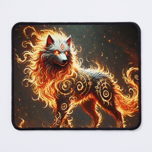 Item preview, Elemental Fire Wolf designed and sold by Pines & Starlight.