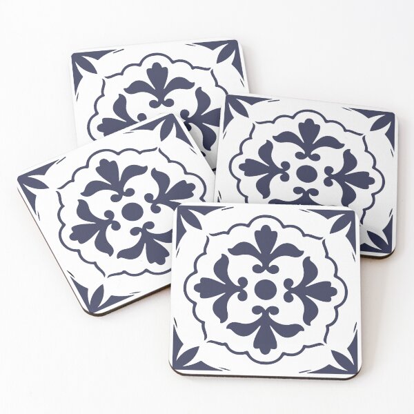 Item preview, Hamptons Blue and White Moroccan Tile Pattern designed and sold by HotHibiscus.