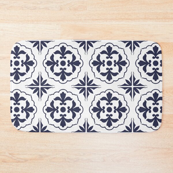 Item preview, Hamptons Blue and White Moroccan Tile Pattern designed and sold by HotHibiscus.
