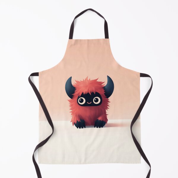 Item preview, Fluffy Red Monster Vector Illustration designed and sold by GoldenTealArts.