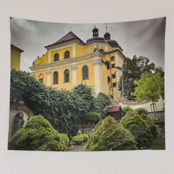Item preview, Church of Saint Michael (Chrám sv. Michala) Seen from the Villa Primavesi Gardens, Olomouc, Czechia  designed and sold by Douglas E. Welch Design and Photography.