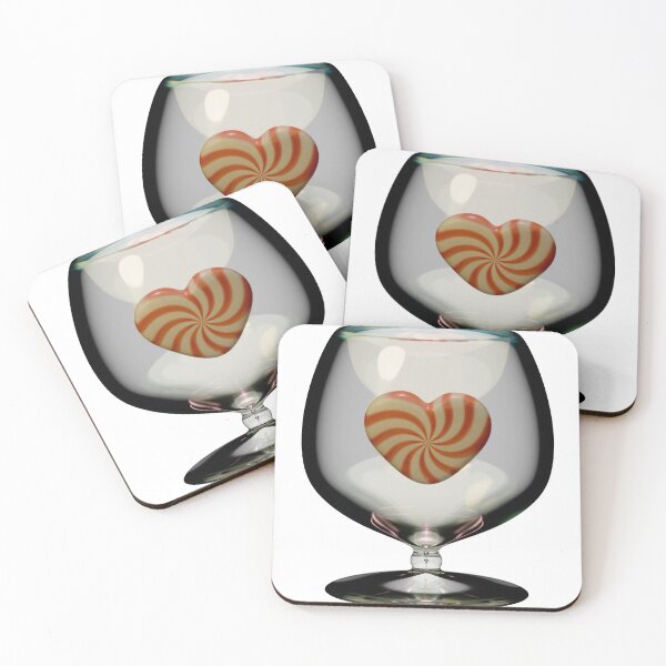 Item preview, Heart shaped candy inside a glass cup designed and sold by Omar Lopez-Rincon.