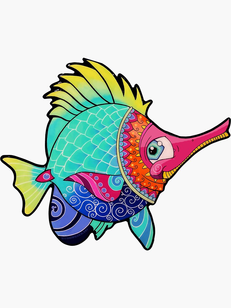 Thumbnail 3 of 3, Sticker, TurksFish designed and sold by jillwilli.