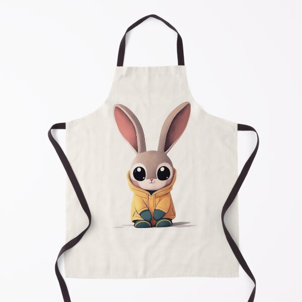 Item preview, Yellow Hoodie Rabbit Cartoon Illustration designed and sold by GoldenTealArts.