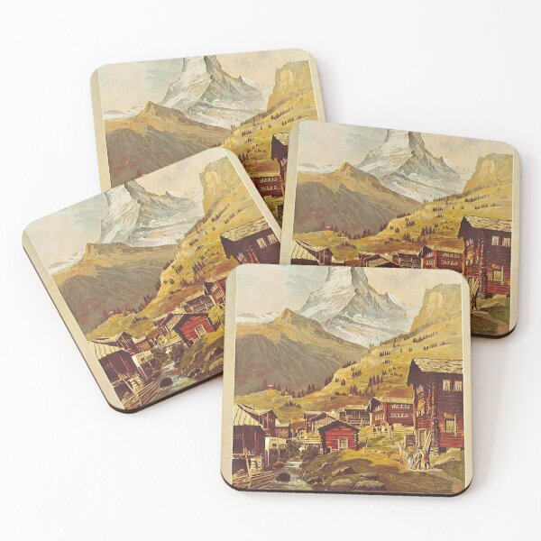 Item preview, Zermatt Switzerland Poster Vintage Swiss designed and sold by cutesy.