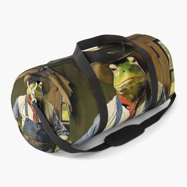 Item preview, Vintage Animal Art: Frog Farmer After Work | Animal Art | Oil Painting | Vintage Art designed and sold by UnhingedBird.
