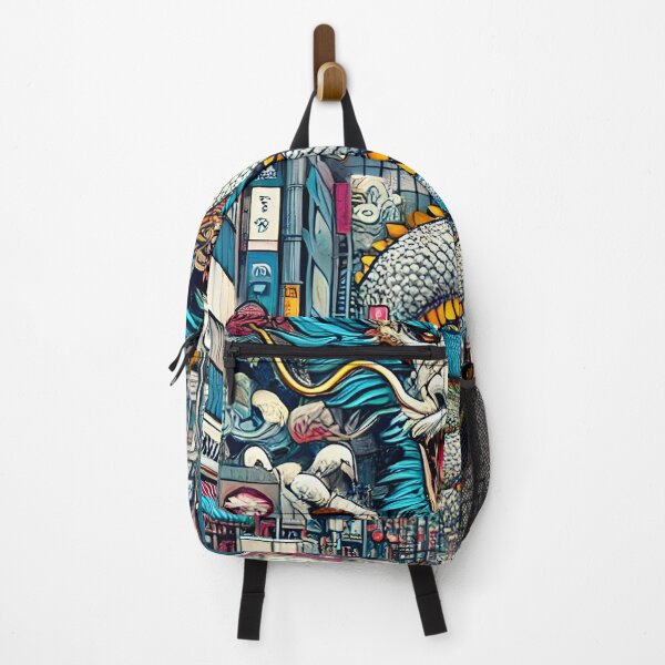 Item preview, Majestic Dragon Over Tokyo - Urban Fantasy Art designed and sold by DrawHandArt.