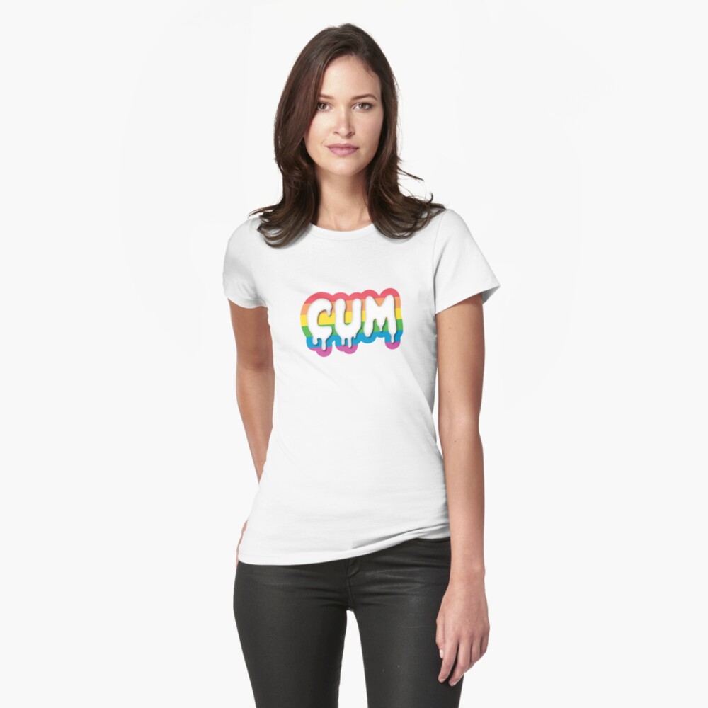Rainbow Cum Tshirt By GayCum Redbubble