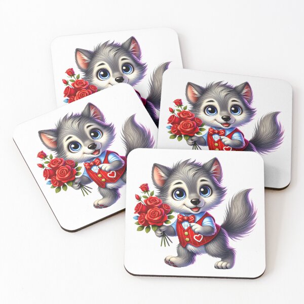 Item preview, Valentine Wolf designed and sold by JonysCreativeDesigns.