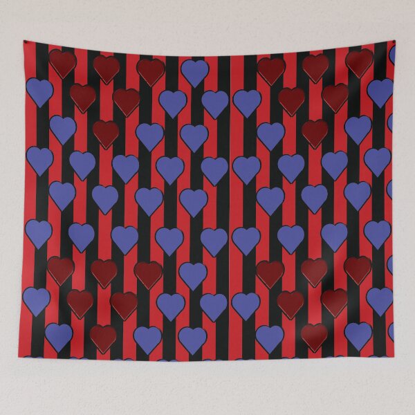 Item preview, Red Valentine Heart-blue-black-red  pattern 21 designed and sold by StudioViArt.