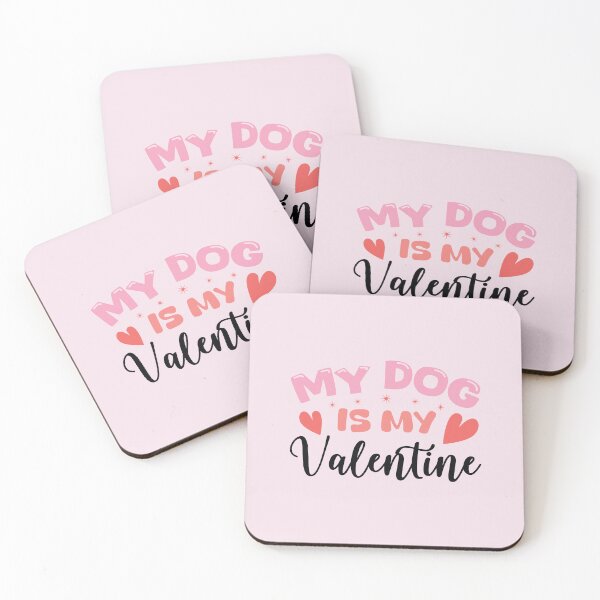 Item preview, My Dog Is My Valentine - Cute Valentine’s Day Design designed and sold by Merch Alchemy.