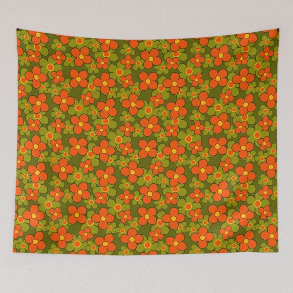Item preview, 70s Floral designed and sold by Curious Moon Designs.