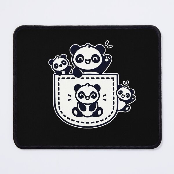 Item preview, Pocket Panda Family | Cute Cartoon Design designed and sold by DrawHandArt.