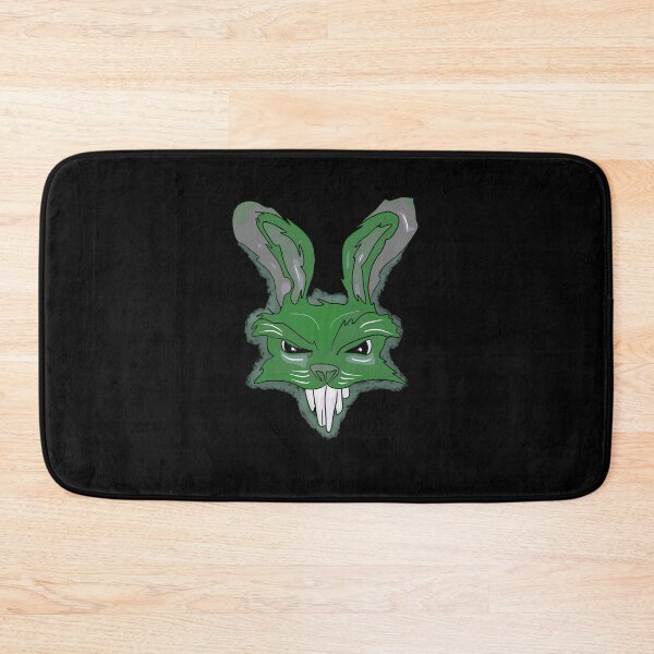 Item preview, Green Crazy Zombie Bunny Face designed and sold by Joncasmiart.