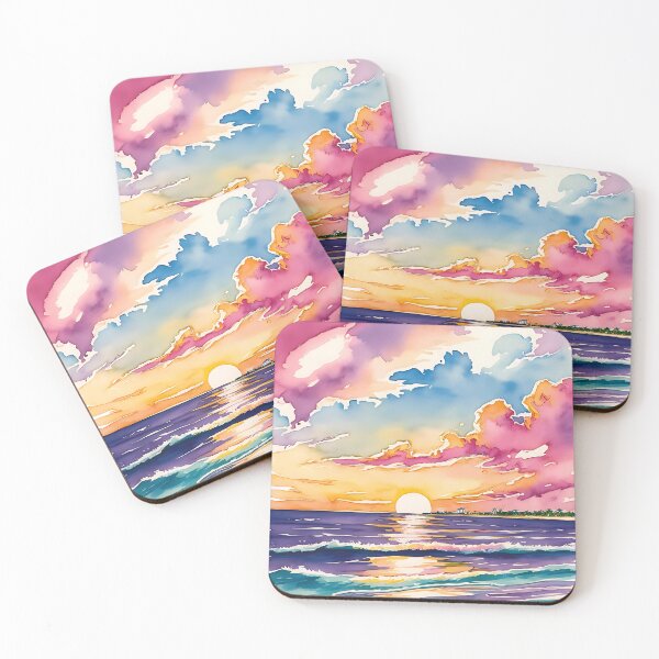 Item preview, Gulf of Mexico Watercolor Print designed and sold by dulceguavashop.