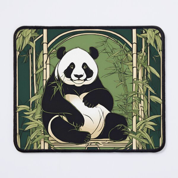 Item preview, Art Nouveau of Chinese panda eating bamboo designed and sold by LumiLemon.