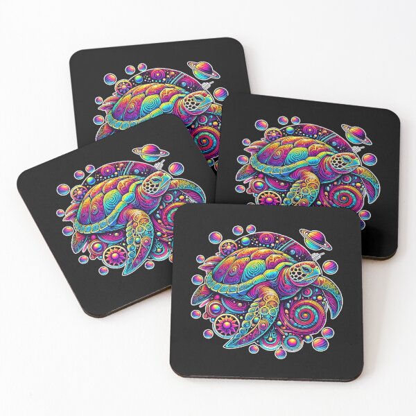 Item preview, Psychedelic Cosmic Turtle Design | Vibrant Astral Turtle Artwork | Kaleidoscopic Animal Print Decor designed and sold by DrawHandArt.