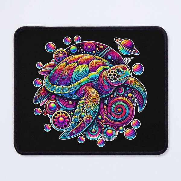 Item preview, Psychedelic Cosmic Turtle Design | Vibrant Astral Turtle Artwork | Kaleidoscopic Animal Print Decor designed and sold by DrawHandArt.