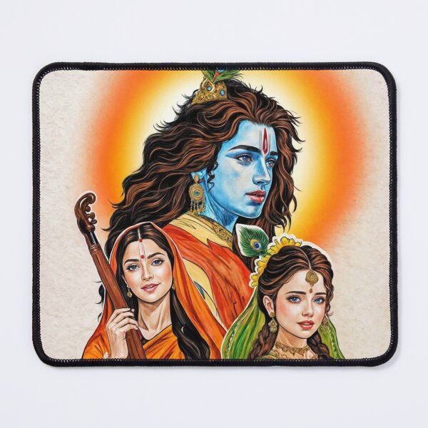 Item preview, Krishna Radha Meera Art of Love designed and sold by Eshant.
