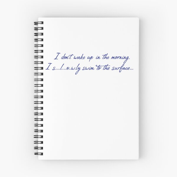 Item preview, Slowly Swim Text-Blue-8"w designed and sold by dzdart.