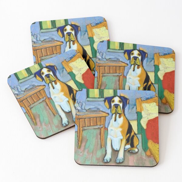 Item preview, Van Gogh Inspired Great Dane in a Vibrant Room designed and sold by JCRockDesign.