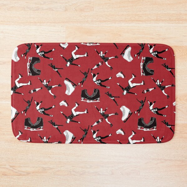 Item preview, Figure Skating Female Silhouettes on Brick Red Background designed and sold by Purposely Designed.
