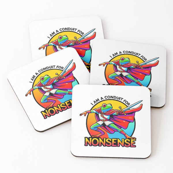 Item preview, i am a conduit for nonsense Heroic Frog Adventure - Funny Retro Art  designed and sold by DrawHandArt.
