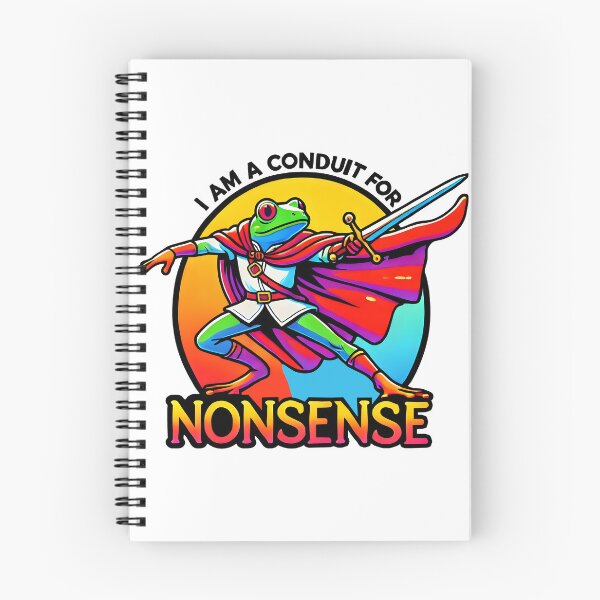 Item preview, i am a conduit for nonsense Heroic Frog Adventure - Funny Retro Art  designed and sold by DrawHandArt.