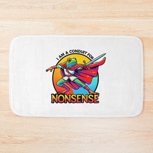 Item preview, i am a conduit for nonsense Heroic Frog Adventure - Funny Retro Art  designed and sold by DrawHandArt.