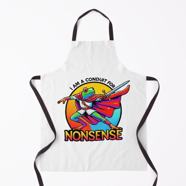 Item preview, i am a conduit for nonsense Heroic Frog Adventure - Funny Retro Art designed and sold by DrawHandArt.