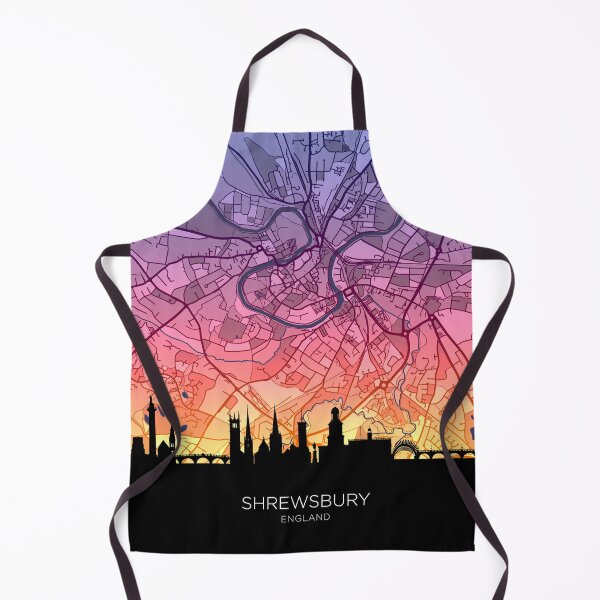 Item preview, Shrewsbury Skyline Map designed and sold by ArtPrints.