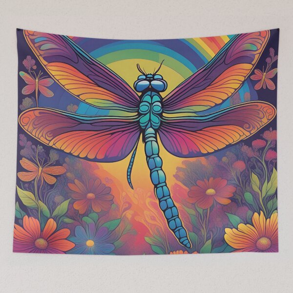 Item preview, Colorful dragonfly designed and sold by Vilemo.