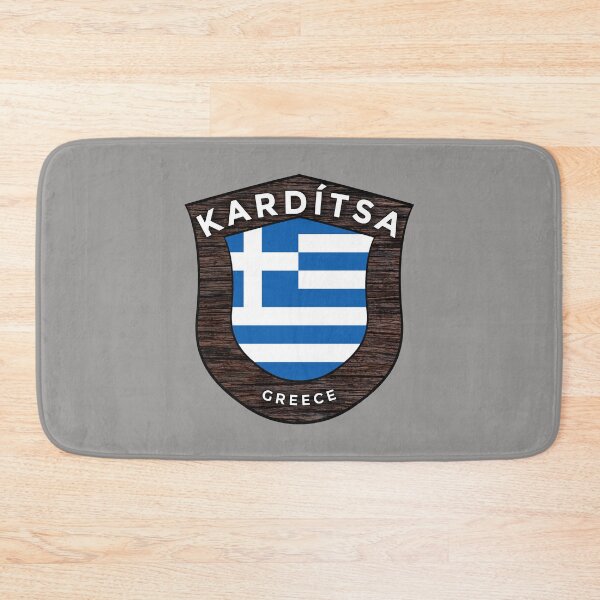 Item preview, Kardítsa Greece Emblem Flag designed and sold by World Designs.