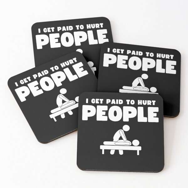 Item preview, Funny Massage Therapist I Get Paid To Hurt People Physical Therapist Humor Gift designed and sold by MouDantArts.