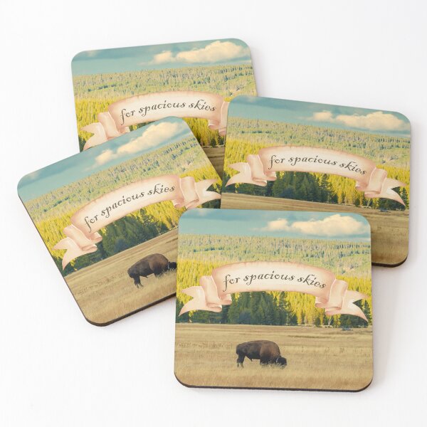 Item preview, Vintage-Inspired "For Spacious Skies" American Buffalo  designed and sold by CountyKent.