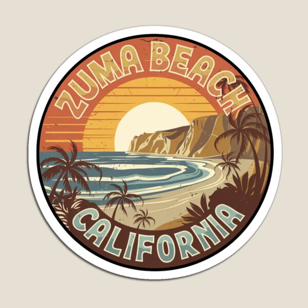 Item preview, Zuma Beach California - Retro Beach Sunrise Design designed and sold by CircinusStore.